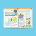 صفحات داخلية من كتاب أنا أكتب أول قصة باحتراف، كتاب إرشادي يعلّم الأطفال أساسيات كتابة القصص بأسلوب إبداعي